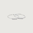 Elegant Curve Silver Toe Rings,,hi-res view 4