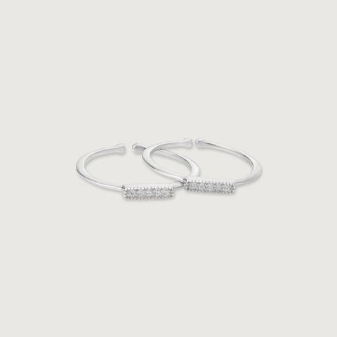 Elegant Curve Silver Toe Rings