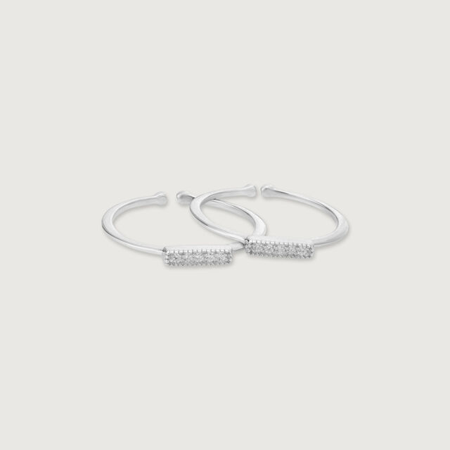 Elegant Curve Silver Toe Rings,,hi-res image number null