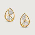 Bonded Forever Gold & Diamond Stud Earrings,,hi-res view 3