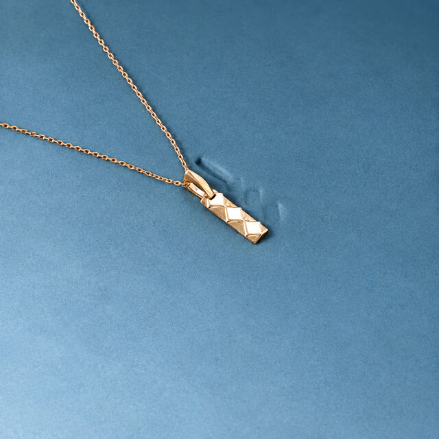 Faceted Textured Gold Pendant,,hi-res image number null