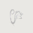 Floral Wrap Silver Ring,,hi-res view 3
