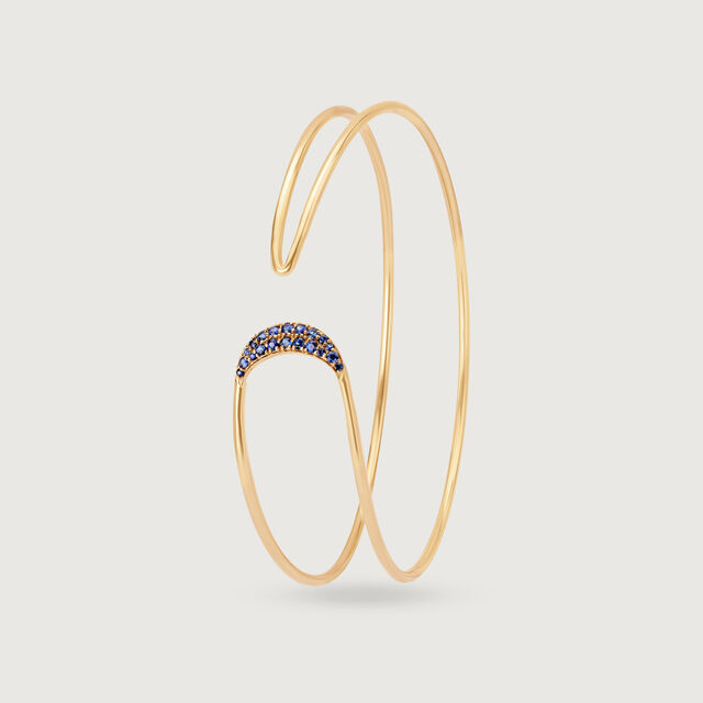 Moonlight Serenade 14KT Medium Blue Sapphire Arm Cuff,,hi-res image number null