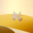 Gleaming Streak Diamond Hoop Earrings,,hi-res view 1