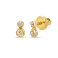 Bubble of Joy 18kt Yellow Gold Diamond Stud Earrings,,hi-res view 2