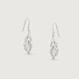 Ethereal Leaf Silver Hoop Earrings,,hi-res view 3