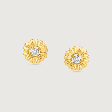 Daisy Blossom Diamond Stud Earrings