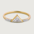 Stackable Lippan Art Gold & Diamond Finger Ring,,hi-res view 6