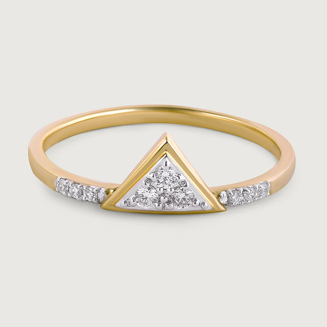 Stackable Lippan Art Gold & Diamond Finger Ring,,hi-res image number null
