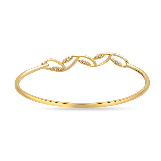 14KT Yellow Gold Creeper Chic Diamond Bangle,,hi-res image number null