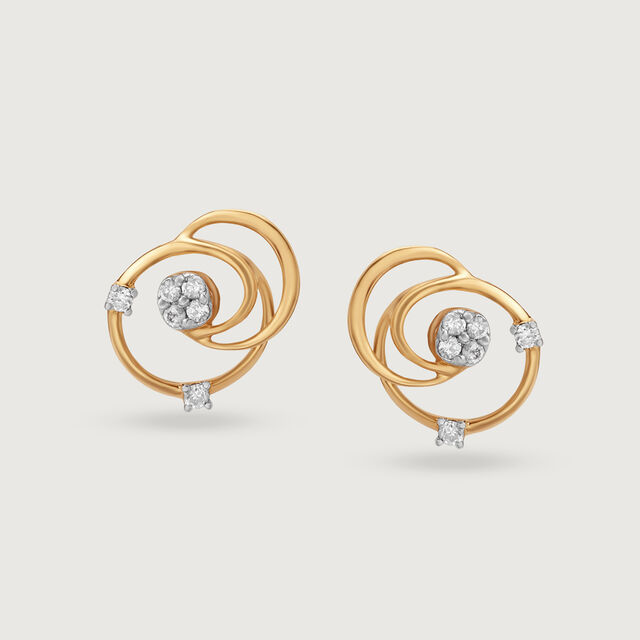 Whispers of the Cosmos 14KT Diamond Stud Earring,,hi-res image number null