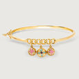 Pop Star Orbs 14KT Pink Sapphire Bangle,,hi-res view 4