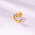 14KT Yellow Gold Diamond Nose Pin,,hi-res view 1