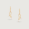 Dancing Drizzle Pearl Hoop Earrings,,hi-res view 5