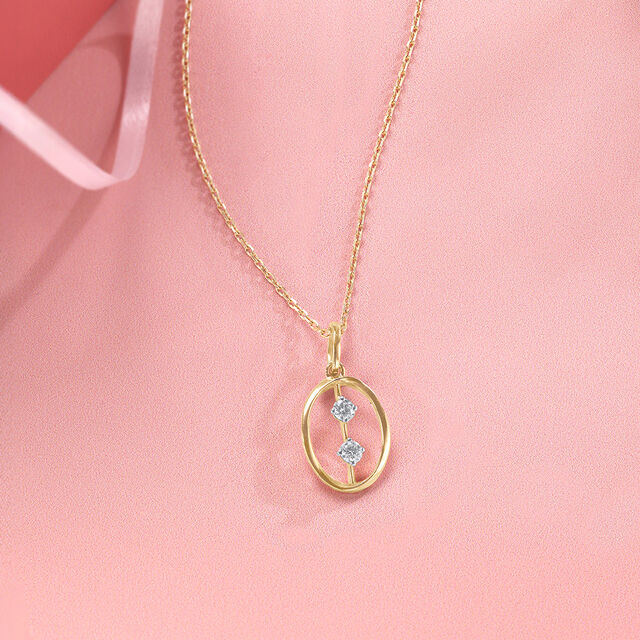 Oval Pop Diamond Pendant,,hi-res image number null