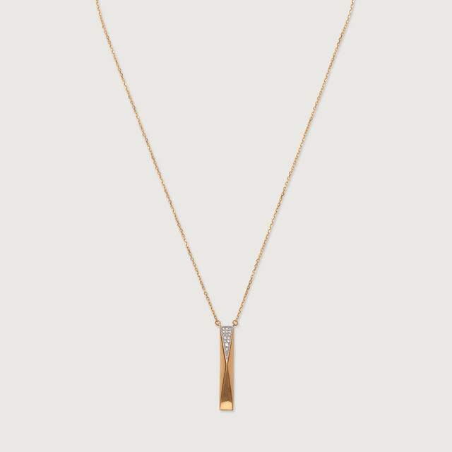 Pinnacle Light 14 Kt Gold & Diamond Pendant with Chain,,hi-res image number null