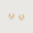 Radiant Sunburst Diamond Stud Earrings,,hi-res view 3