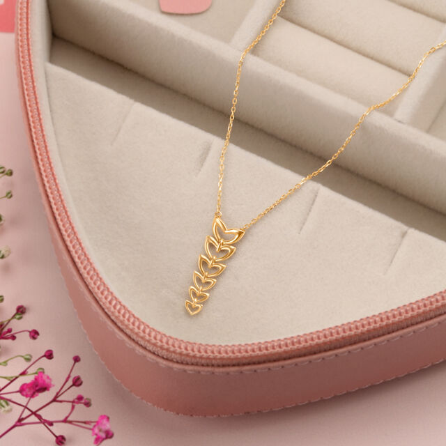 Linked by Love 14KT Yellow Gold Necklace,,hi-res view 1