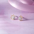 Aura Petal Diamond Stud Earrings,,hi-res view 1