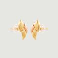 Graceful Textured Gold Stud Earrings,,hi-res view 5