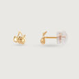 Apple Charm 14Kt Gold Necklace Set,,hi-res view 7