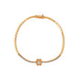 14 KT Yellow Gold Delightful Floral Diamond Bracelet,,hi-res view 1