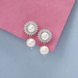 Magnificent Pearl Silver Drop Earrings,,hi-res view 1