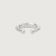 Textured Glow Silver Septum Ring,,hi-res view 4