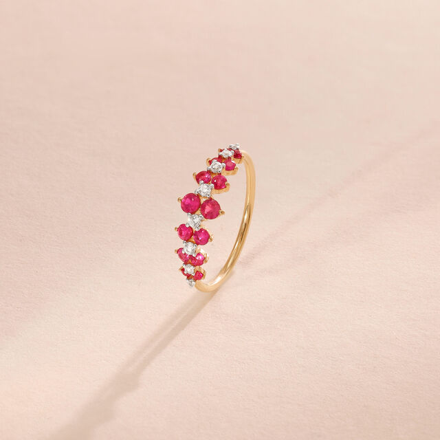 Bold Graduated Ruby Ring,,hi-res image number null