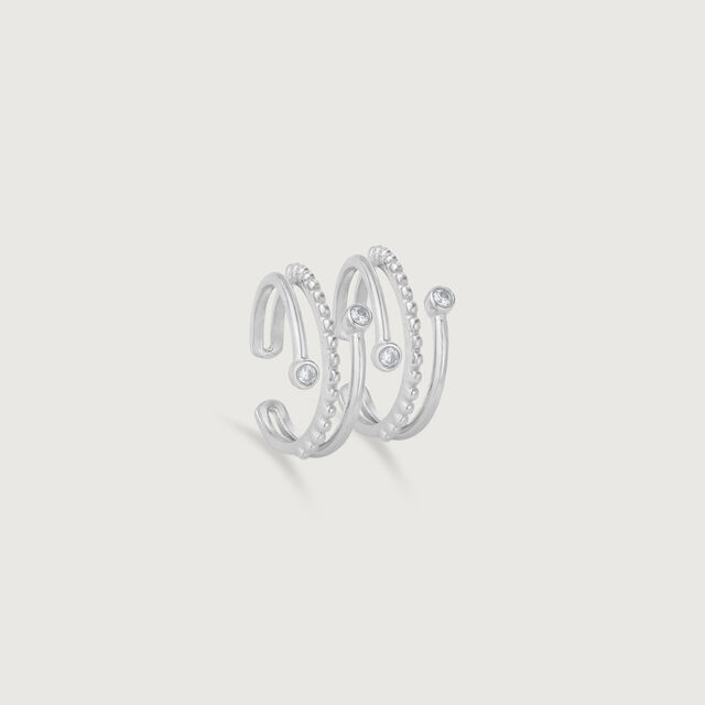Radiant Flow Silver Toe Rings,,hi-res image number null
