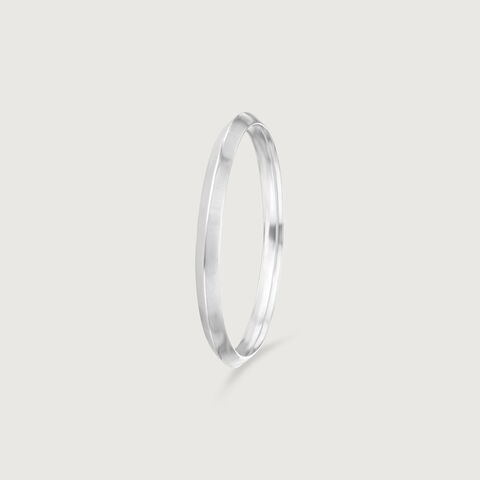 Angular Ridge Silver Kada
