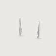 Dainty Drip Silver Hoop Earrings,,hi-res view 8
