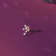 Dancing Beam Gold & Diamond Nose Pin,,hi-res view 1