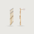 Starry Symmetry 14KT Diamond Drop Earrings,,hi-res view 4