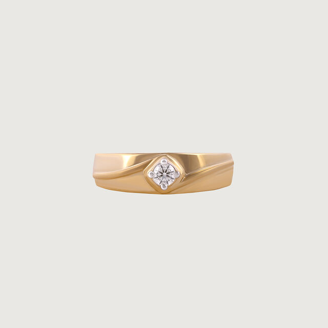 Twisted Vibe Gold & Diamond Ring for Men,,hi-res image number null