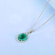 Green Abyss Silver Necklace,,hi-res view 1