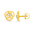 Contemporary Spiral Diamond Stud Earrings,,hi-res view 3