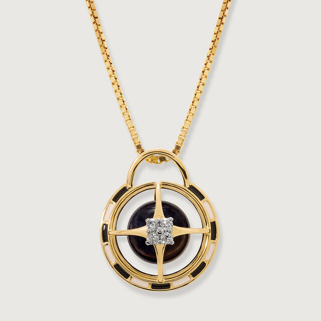 Eclipse Poise Reversible 14KT Diamond Pendant,,hi-res image number null