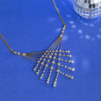 Midnight Glint Gold & Diamond Necklace,,hi-res view 2