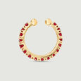 Vibrant Rhythmic Pink Garnet Ear Cuff,,hi-res view 3