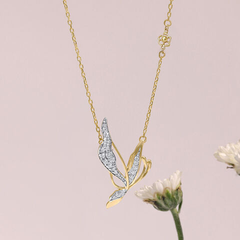 Enchanted Butterfly Diamond Necklace