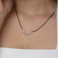 Glistening Fringe Gold and Diamond Mangalsutra,,hi-res view 2