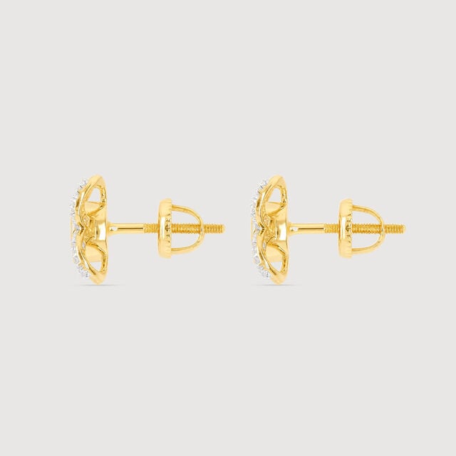Blooming Grace Polki Diamond Stud Earrings,,hi-res image number null