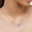14KT Yellow Gold Divine Protection Diamond Necklace,,hi-res view 3