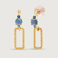 Blue Elixir 14KT London Blue Topaz Drop Earrings,,hi-res view 4