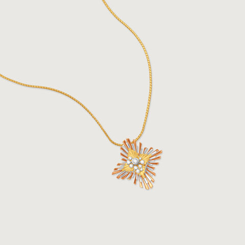 Radiant Bloom Diamond Pendant
