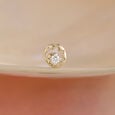 Lippan Tapestry Gold & Diamond Nose Pin,,hi-res view 1