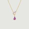 Meaningful Interlocked Amethyst Lariat Necklace,,hi-res view 2