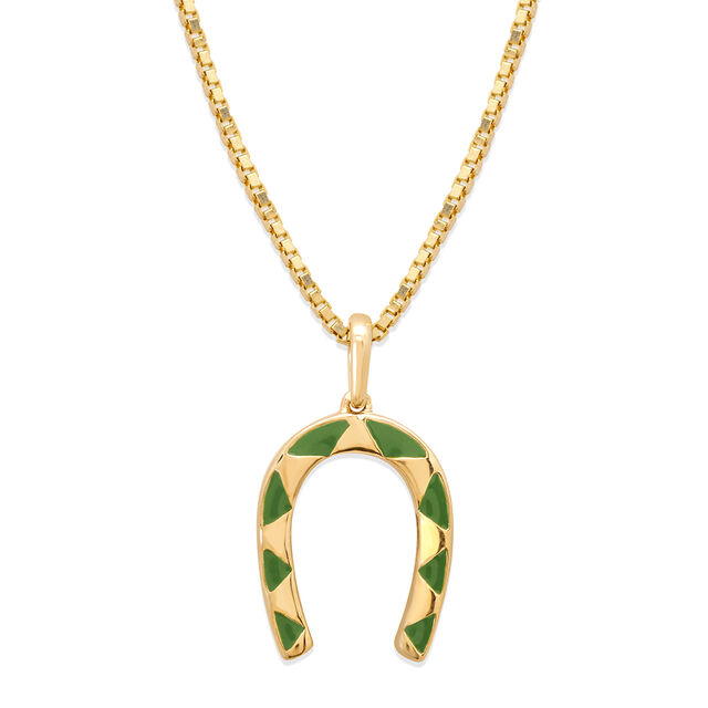 14KT Yellow Gold Golden Gallop Diamond Pendant,,hi-res view 2