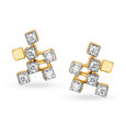 14KT Yellow Gold Diamond Stud Earrings,,hi-res view 1